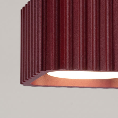 Sollux Lighting Plafondlamp RIFF 1 bordeaux Gx53 - 10x10x6cm