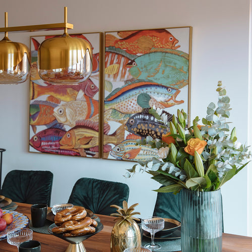 Kare Design Schilderij Fish Meeting Two 100x70cm - vtwonen shop