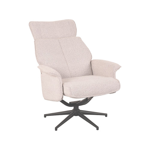LABEL51 Fauteuil Verdal - Naturel Bouclé - Draaibaar - 79x77x109cm