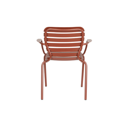 Zuiver Vondel Tuinstoel met Armleuning Rood - Set van 2