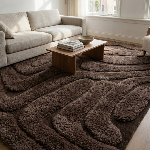 DÉJA Living Vloerkleed Calen - Bruin Stof - 200x290cm