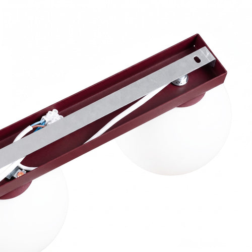 Sollux Lighting Plafondlamp YOLI 2 bordeaux - 34,5x12x14,5cm