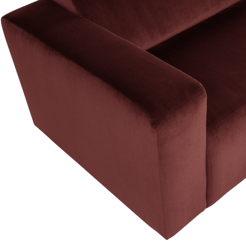 WOOOD 1,5-zits bank arm links Mojo Base - Velvet - Kast.bruin - 74x145x97