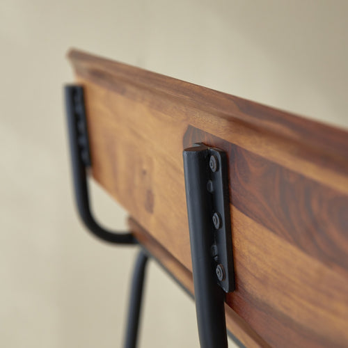 Tikamoon Hoge bank in massief palissander en metaal - Bruin - vtwonen shop