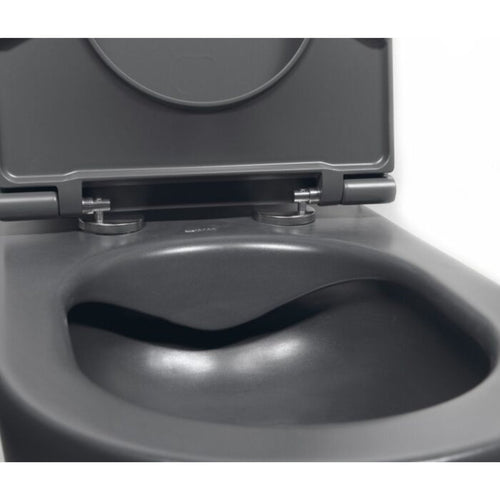 Isvea Wc Toilet Badkamer Hangend Antraciet Inclusief Softclose Toiletbril - vtwonen shop