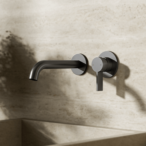LOMAZOO inbouw wastafelkraan Gaia - muurkraan - gun metal