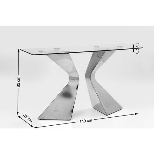 Kare Design Console Gloria 140x45cm chroom - vtwonen shop