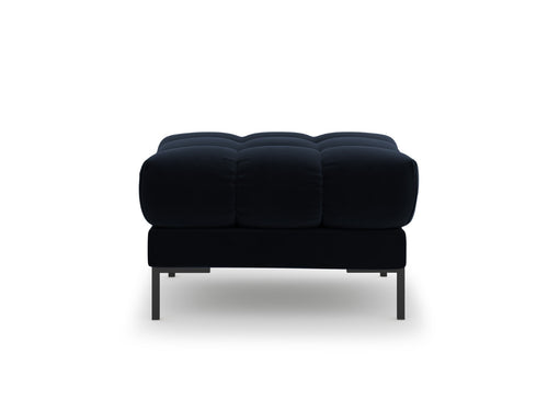 Cosmopolitan Design Poef Bali flueel, donkerblauw - 60x60x41cm