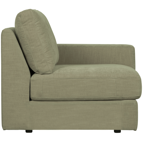 vtwonen 1-zits bank element met arm rechts Family - Polyester - Groen - 85x115x98
