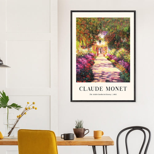 Artfulprints Poster Claude Monet - The artist's garden in Giverny II   - A4 21x29.7 cm - Meerkleurig