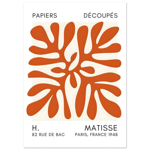 Artfulprints  Matisse - Deep ocean orange   poster A4 21x29.7 cm - vtwonen shop