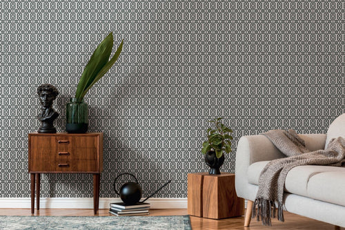 Livingwalls behang grafisch motief zwart en wit - 53 cm x 10.05 m - AS-390624 - vtwonen shop