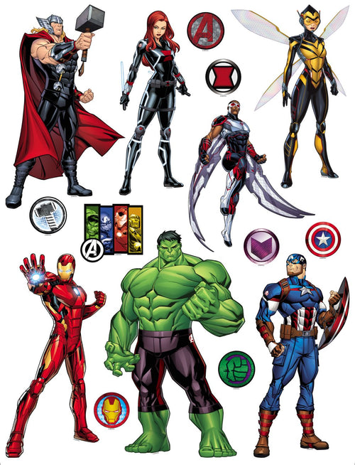 Sanders & Sanders muursticker The Avengers zwart, groen en rood - 65 x 85 cm - 600957