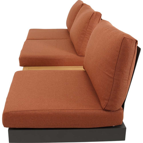 Lesli Living loungebank Barbados - rood - 245x71x70cm