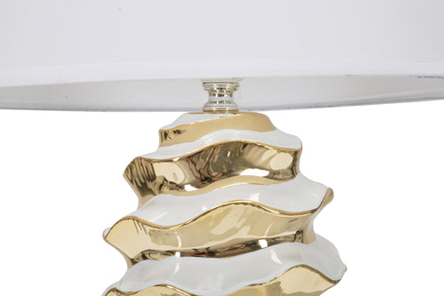 Mauro Ferretti tafellamp - Ø 33x53 cm - wit/goud