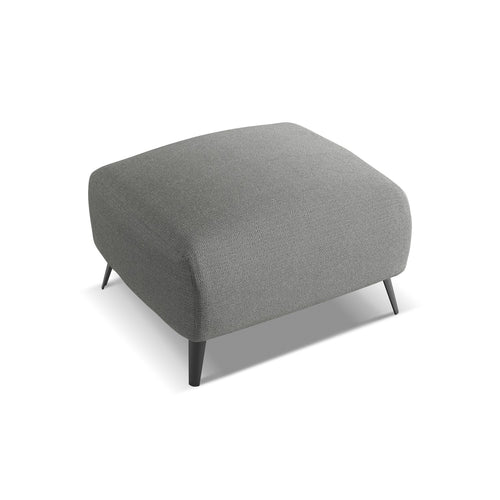 LaMiaSofa Poef Genova - chenille stof - olifant - 65x65x44