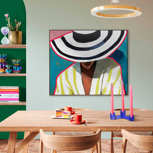 Reinders Onder de zon mixed media -  groen - woonkamer - 120x100cm