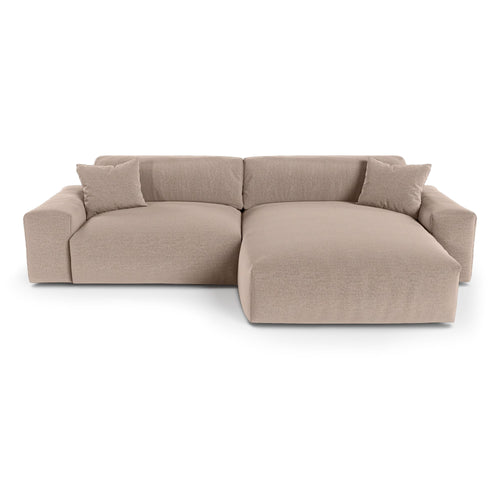 Premium Interiors - Rechthoekige hoekbank CHEER - zacht aanvoelende geweven stof  mol 312cm
