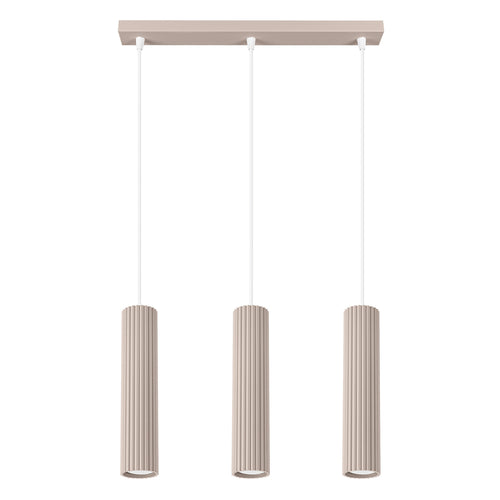 Sollux Lighting Hanglamp KARBON 3L taupe - 45x6,5x98cm