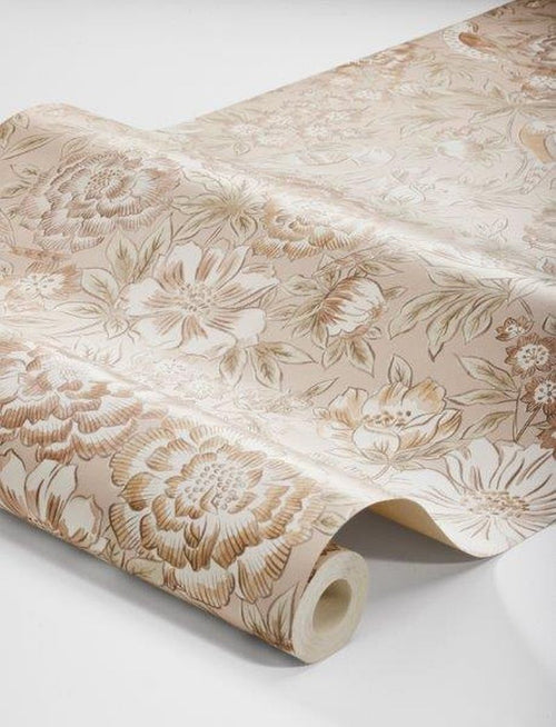 Borastapeter behang bloemen en vogels roze - 53 cm x 10.05 m - 660861 - vtwonen shop