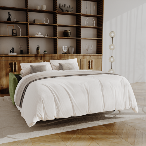 Premium Interiors - Express-slaapbank AVA - gewaafd fluweel vintage groen 178cm