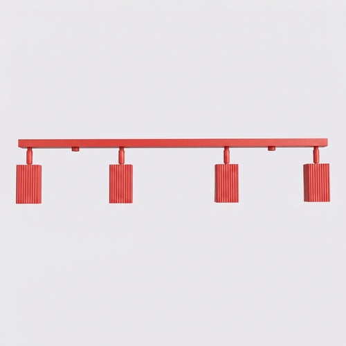 Sollux Lighting Plafondlamp RAYO 4L rood - 81x6x16,5cm