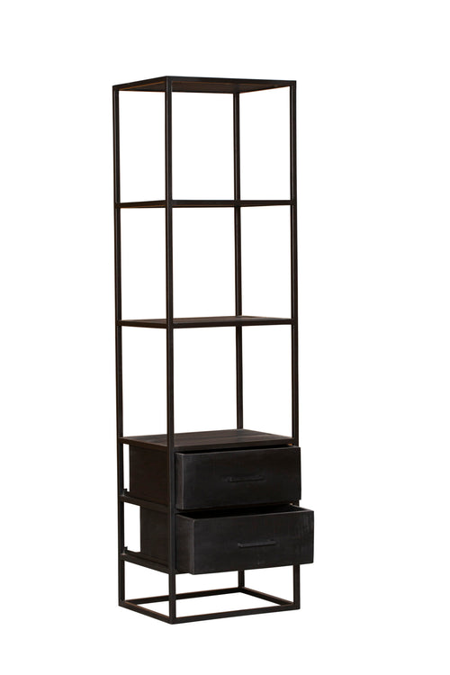 StarFurn Boekenkast Denver - Zwart Hout - 55x45x200cm