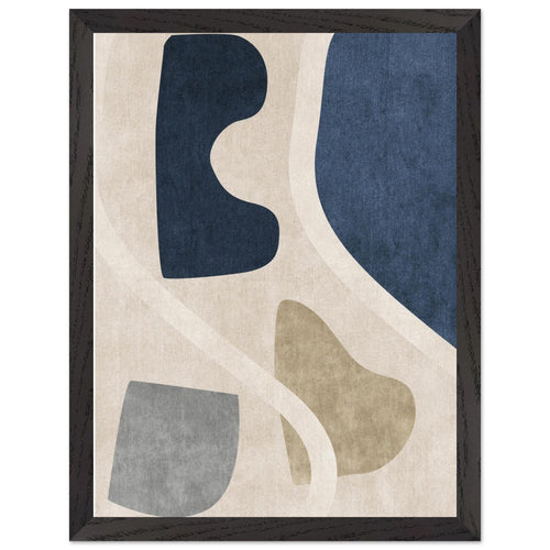 Artfulprints Poster met Lijst Boho – Abstract shapes   - 30x40 cm - Meerkleurig