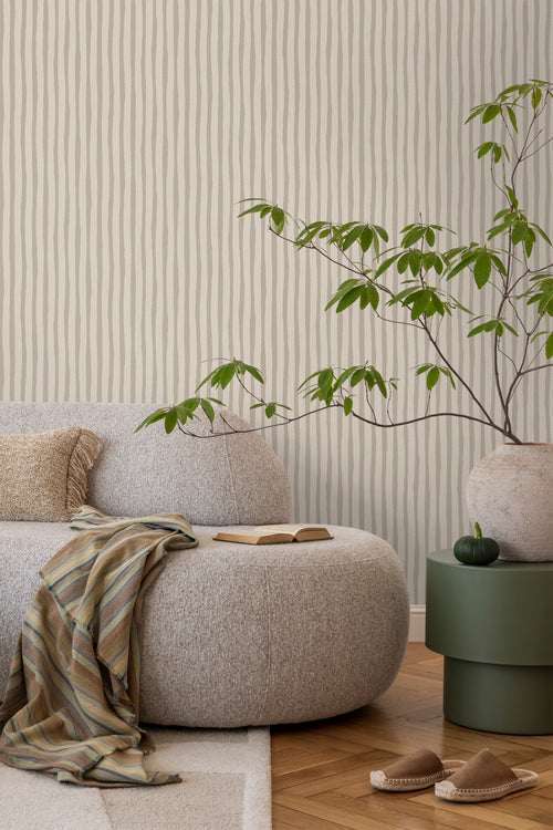 Sanders & Sanders behang strepen beige - 53 cm x 10 m - 640547