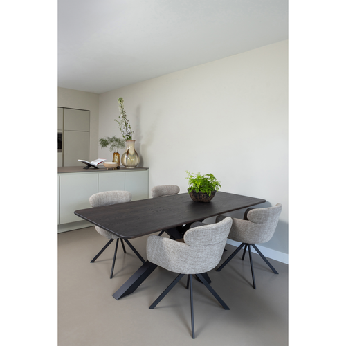 WOOOD kruispoot Tablo - Metaal - Zwart - 72x159x77 - vtwonen shop