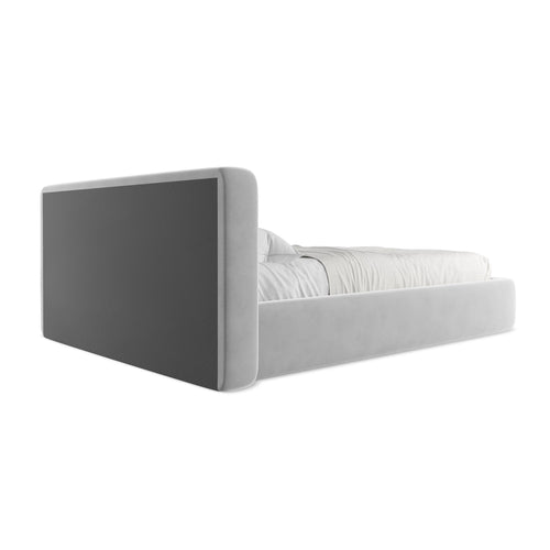 LaMiaSofa Bed met opbergruimte Firenze - velours - grijs - 180x225x82