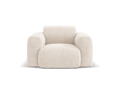 Cosmopolitan Design Fauteuil Nolio 2-zits, chenille, lichtbeige - 95x105x72cm