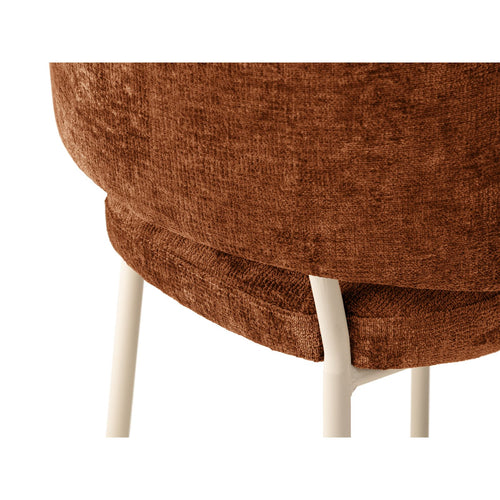 Set van 2 stoelen Dora chenille terracotta - 57x58x75cm