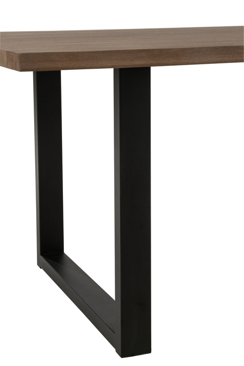 J-Line tafel Poten Rechthoek - metaal - zwart
