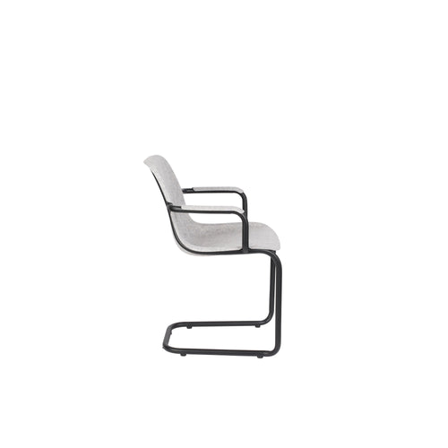 Zuiver Thirsty Eetkamerstoelen armleuning Grijs - Set van 2