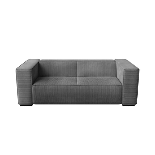 Sia Home - Rechte banken Kaya - Corduroy stof - Antraciet grijs - 226cm - vtwonen shop