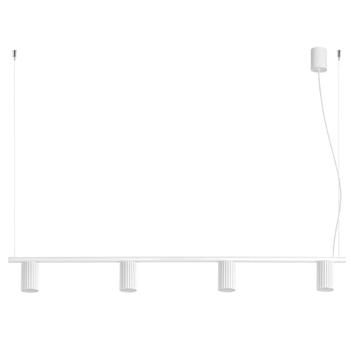 Sollux Lighting Kroonluchter KARBON 4 wit - 122x6,5x212cm