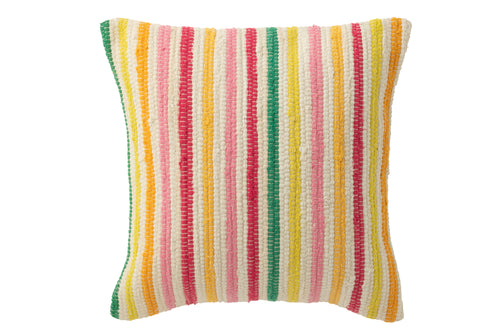 J-Line kussen Cocoon Strepen - katoen - mix - vtwonen shop