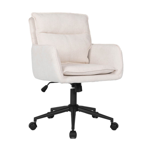 HOME DELUXE bureaustoel CORA geweven stof beige - in hoogte verstelbaar - vtwonen shop