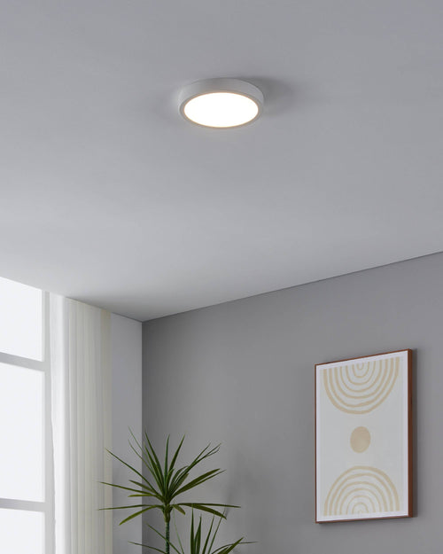 EGLO opbouwlamp Fueva 5 - led - ø 21 cm - wit - bewegingssensor