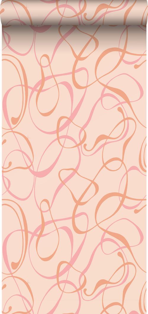 Sanders & Sanders behang figuratief motief zacht roze - 50 x 900 cm - 935276 - vtwonen shop