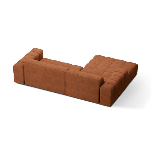 Cosmopolitan Design - Linker hoekbank Chicago 3-zits, chenille baksteen - 167x234x78cm