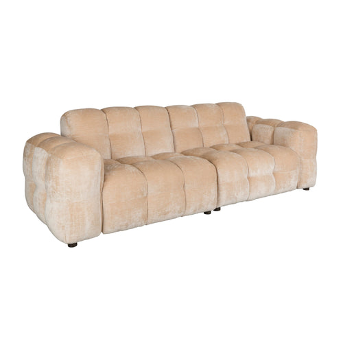 Dutchbone Hackman 3-zitsbank Velours Beige - vtwonen shop