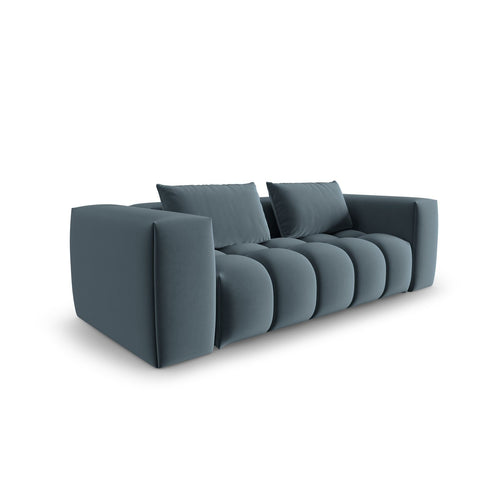 Cosmopolitan Design - Modulaire bank Verona 3-zits, flueel pastelblauw - 85x200x70cm