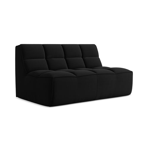 LaMiaSofa Tweezits modulaire bank Belluno - velours - zwart - 160x93x75