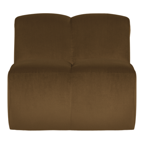 WOOOD 1-zits bank Mojo - Velvet - Honinggeel - 74x84x97