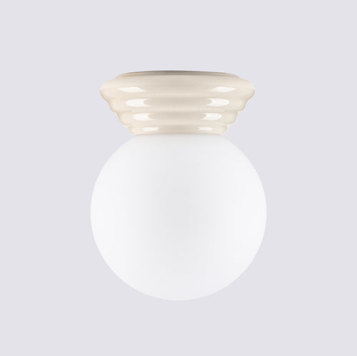 Sollux Lighting Plafondlamp ZORI beige IP44 - 12x16x12cm