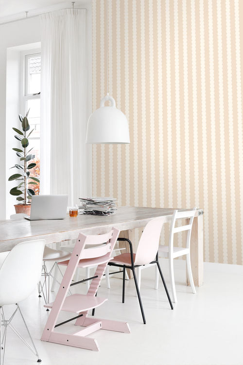 ESTAhome behang grafische print beige - 0.53 x 10.05 m - 131742