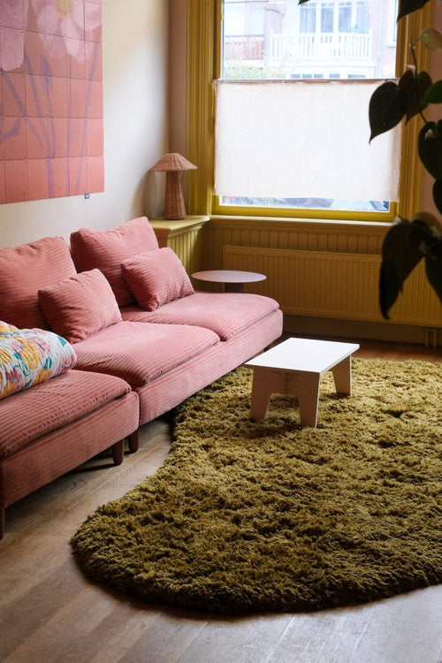 Interieur05 vloerkleed Pilo - hoogpolig - olijfgroen - 240 x 340 cm - vtwonen shop