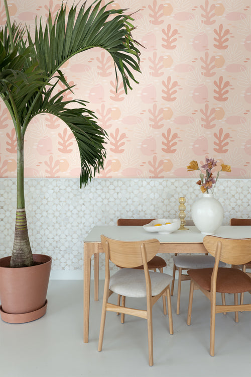 ESTAhome behang koraal zacht roze - 50 x 900 cm - 139541